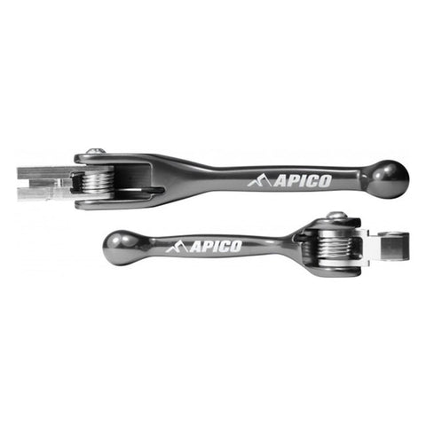 Apico Flexi FoldBack Brake & Clutch Lever Set - Grey Husqvarna