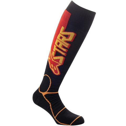 Alpinestars Pro Black Yellow Tangerine MX Socks
