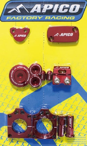 Apico Factory Anodised Bling Pack - Honda - Red