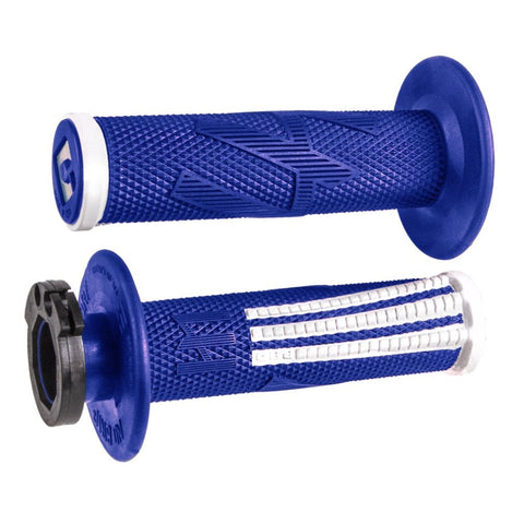 ODI EMIG Pro V2 Lock On Motocross Enduro Grips - Blue White