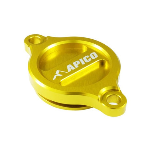Apico Aluminium Oil Filter Cover - Suzuki - Yellow