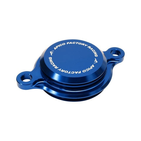Apico Aluminium Oil Filter Cover - Yamaha - Blue