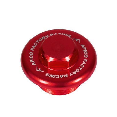 Apico Aluminium Oil Fill Plug - Honda - Red