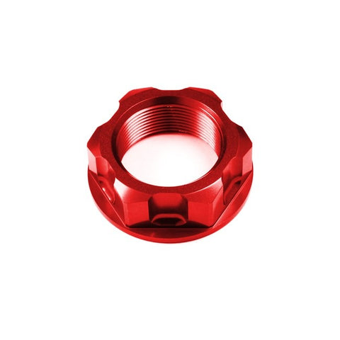 Apico Aluminium Steering Stem Nut - Honda  - Red