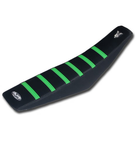 Guts Racing Kawasaki Black Green Rib Seat Cover
