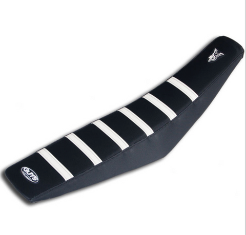 Guts Racing Kawasaki Black White Rib Seat Cover