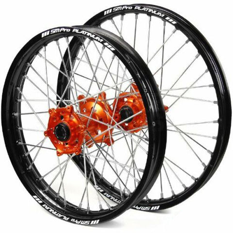 SM Pro Motocross Wheels - KTM Orange Black Silver