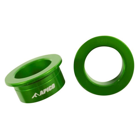Apico Kawasaki Rear Aluminium Wheel Spacers - Green