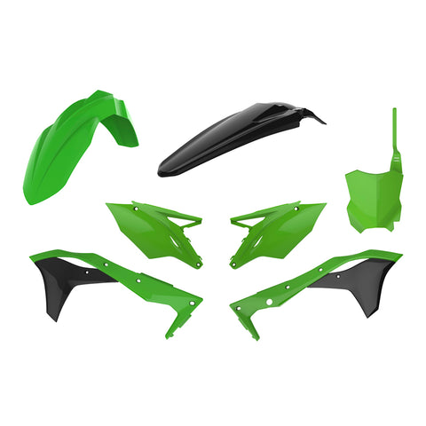 Polisport Kawasaki Plastic Kit Green Black