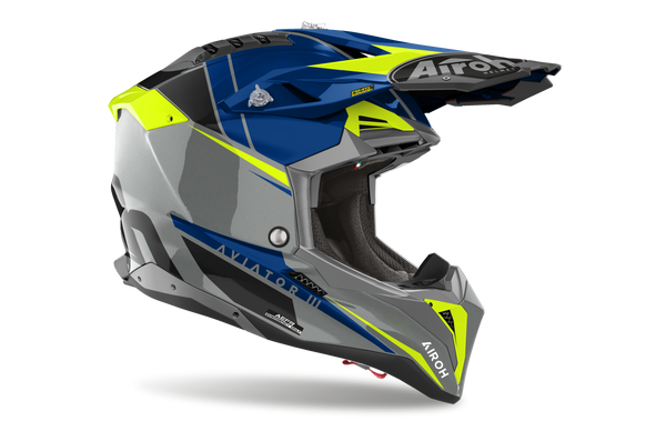 Airoh Aviator 3 Helmet Push Blue – AT Motocross