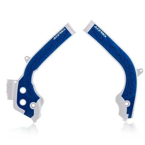 Acerbis Husqvarna X-Grip Frame Guards - White Blue