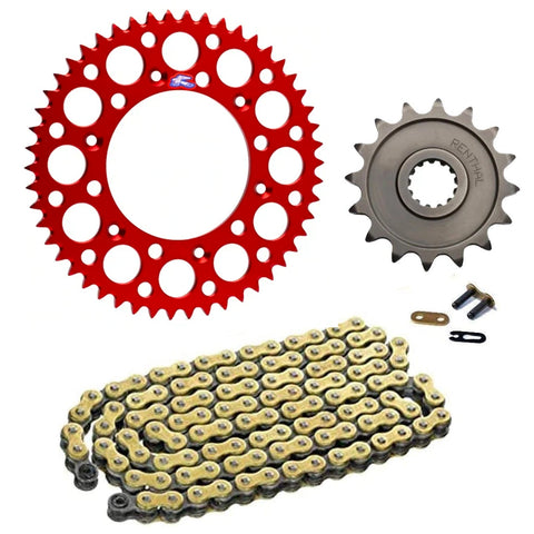 Renthal Honda Aluminium Chain & Sprocket Kit - Red
