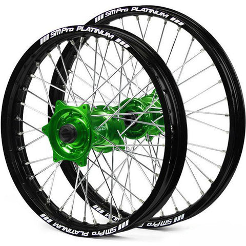 SM Pro Motocross Wheels - Kawasaki Green Black Silver