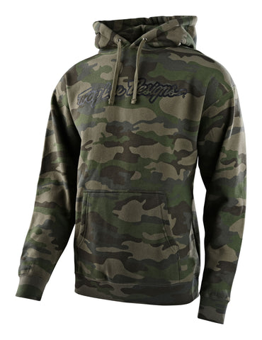 Troy Lee Designs Signature Camo Pullover Hoodie Army Green