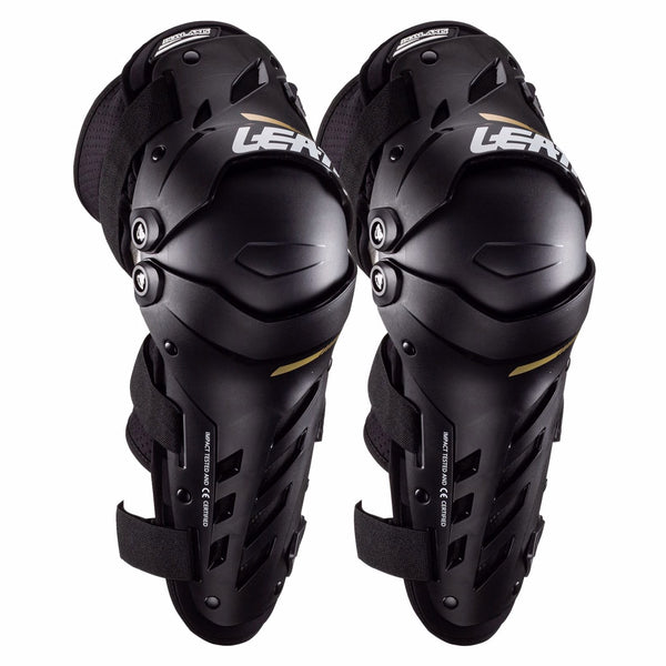 Leatt Dual Axis Knee Guards - Black Gold – AT Motocross