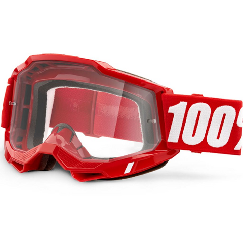 100% Accuri 2 Youth Goggle Clear Lens -Red