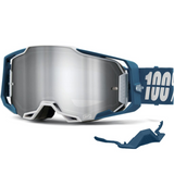 100% Armega Goggle Albar - Flash Silver Lens