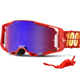 100% Armega Goggle Nuketown - Mirror Red Blue Lens