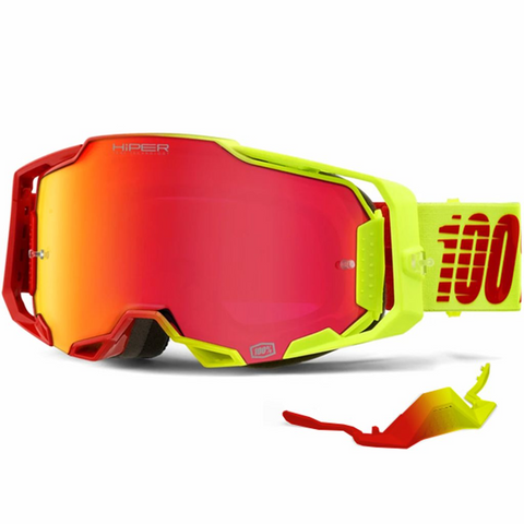 100% Armega Goggle Solaris - HiPER Red Mirror Lens