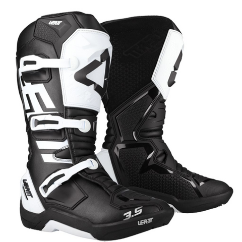 Leatt Moto 3.5 Black White Youth Kids Motocross Boots