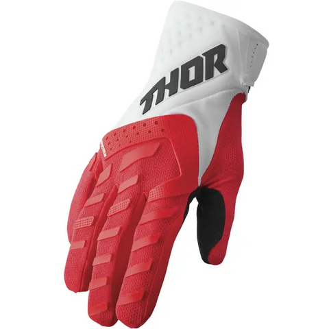 Thor Spectrum Red White Motocross Gloves