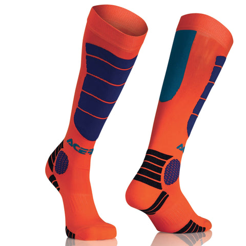 Acerbis MX Kids Impact Socks - Orange Blue