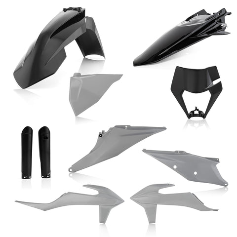 Acerbis KTM Plastic Kit EXC EXCF - Black Grey