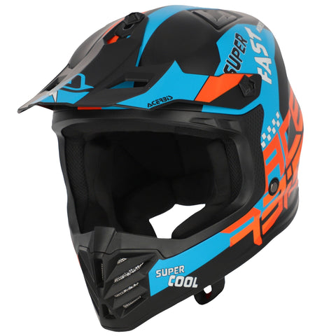 Acerbis Profile Kids Motocross Helmet - Black Orange