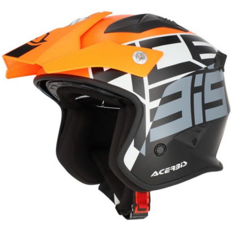 Acerbis Jet Aria Trials Helmet Orange Fluo Black