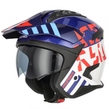 Acerbis Jet Aria Trials Helmet White Blue Red