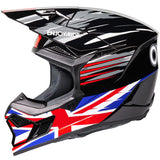 ONeal 3 Series Motocross Helmet V27 LE Nations GB Red White Blue