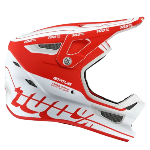 100% Status Youth Helmet Topenga Red White