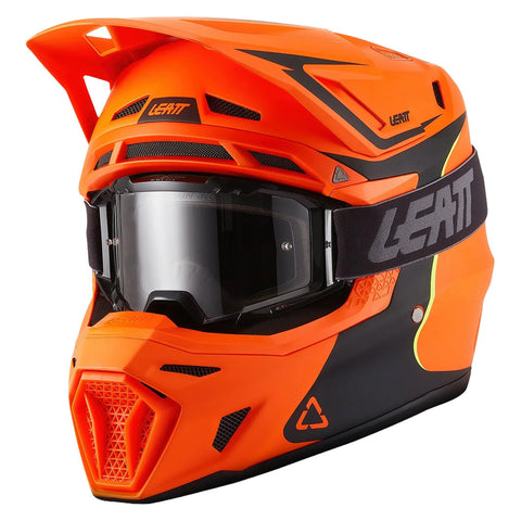 2027 Leatt 8.5 V27 Fire Orange Helmet with 5.5 Goggle