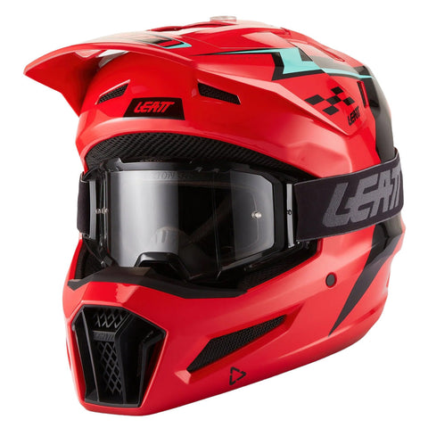 2027 Leatt 3.5 V27 Red Helmet with 3.5 Goggle