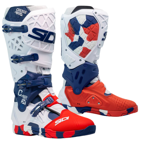 Sidi CrossAir X White Navy Red Motocross Boots