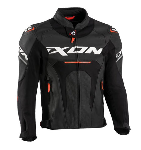 Ixon Jackal Motorcycle Jacket Black White Red