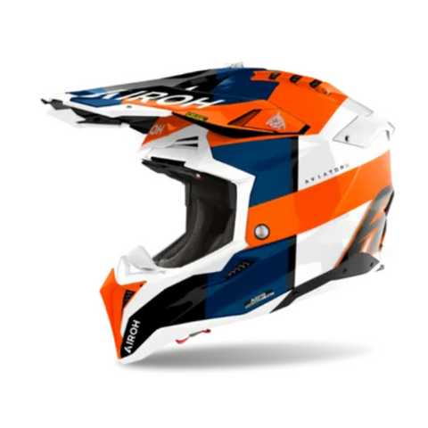 2018 airoh twist helmet iron orange Airoh Twist 3 Rainbow Gloss Motocross Helmet – AT Motocross