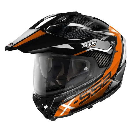 Nolan X-552 Adventure Dinamo Carbon Orange Motorcycle Helmet