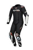 Ixon Vortex 3 Leather Motorcycle Race Suit Black White