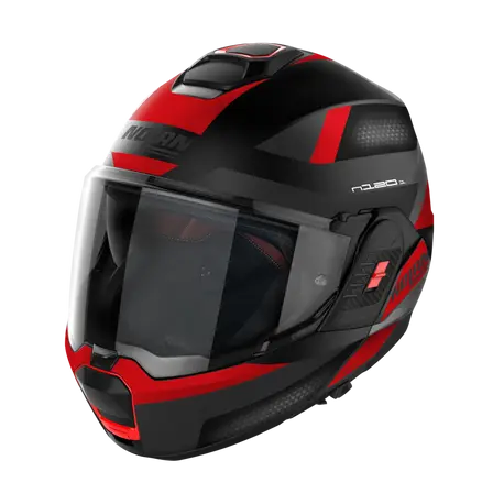 Nolan N120-1 Nightlife N-COM Lava Red Motorcycle Helmet