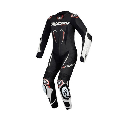 Ixon Vortex 3 Lady Leather Motorcycle Race Suit Black White