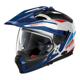 Nolan N70-2 Adventure Stunner Metal White Red Blue Motorcycle Helmet