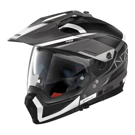 Nolan N70-2 Adventure Earthquake Flat Lava Grey White Motorcycle Helmet