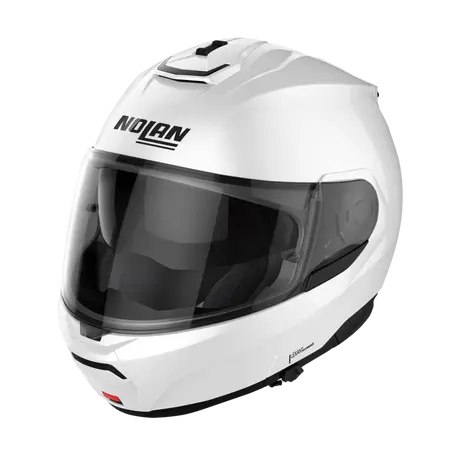 Nolan N100-6 Classic N-COM Metal White Motorcycle Helmet