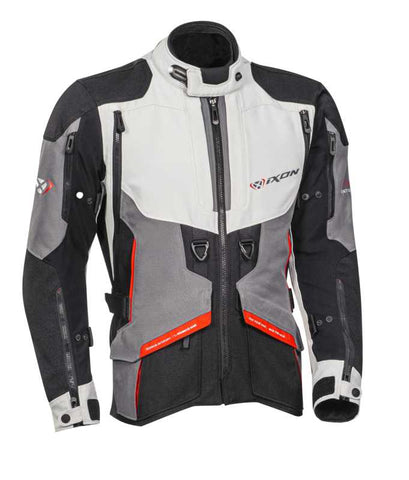 Ixon Ragnar Adventure Motorcycle Jacket Black Grey Red