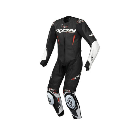 Ixon Vortex 3 Leather Kids Motorcycle Race Suit Black White