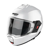 Nolan N120-1 Classic N-COM Metal White Motorcycle Helmet