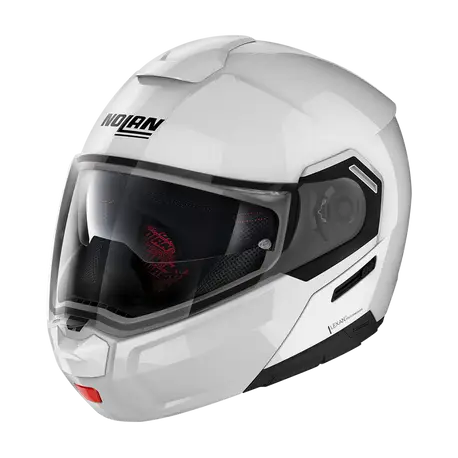 Nolan N90-3 Classic N-COM Metal White Motorcycle Helmet