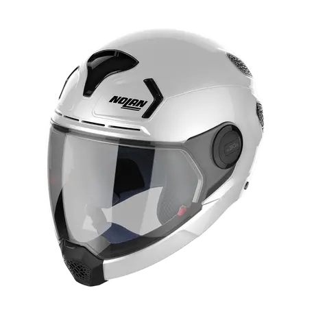 Nolan N30-4VP Hybrid Jet Metal White Motorcycle Helmet