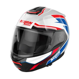 Nolan N100-6 Surveyor N-COM Metal White Blue Red Motorcycle Helmet